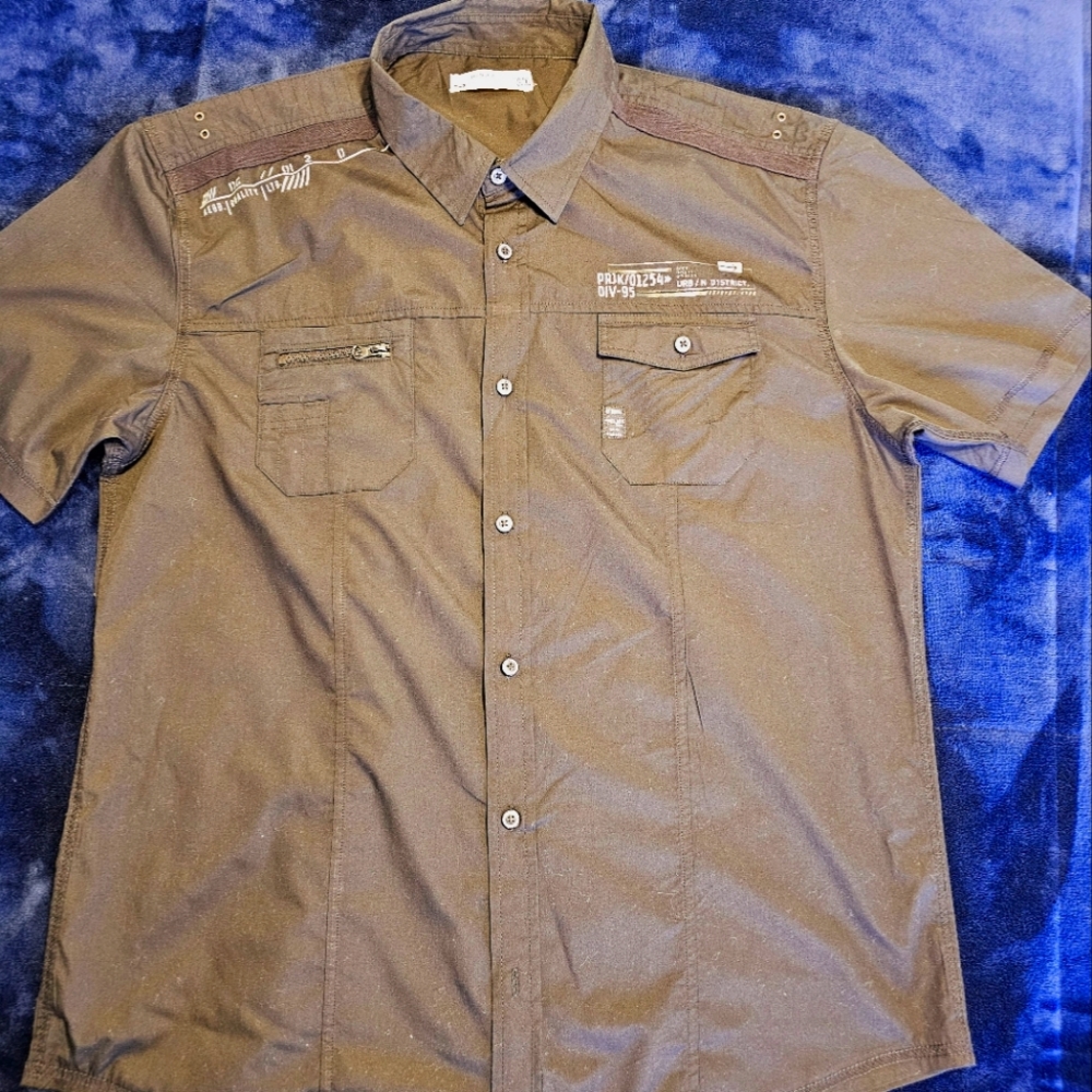 Mens Button down XL Black shirt